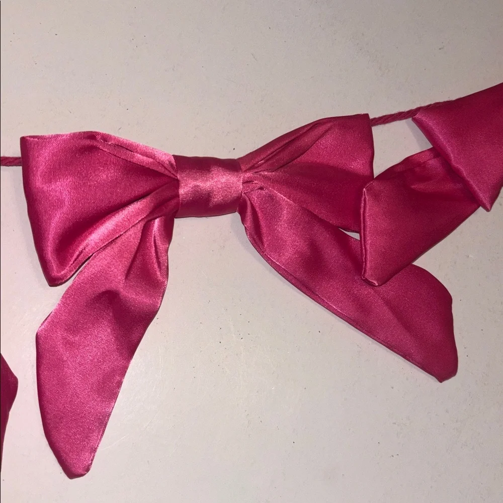 Pink Bow Garland 6 Ft Pink Garland set of 2